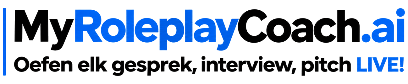 MyRoleplayCoach.ai — Oefen elk gesprek, interview, pitch LIVE!